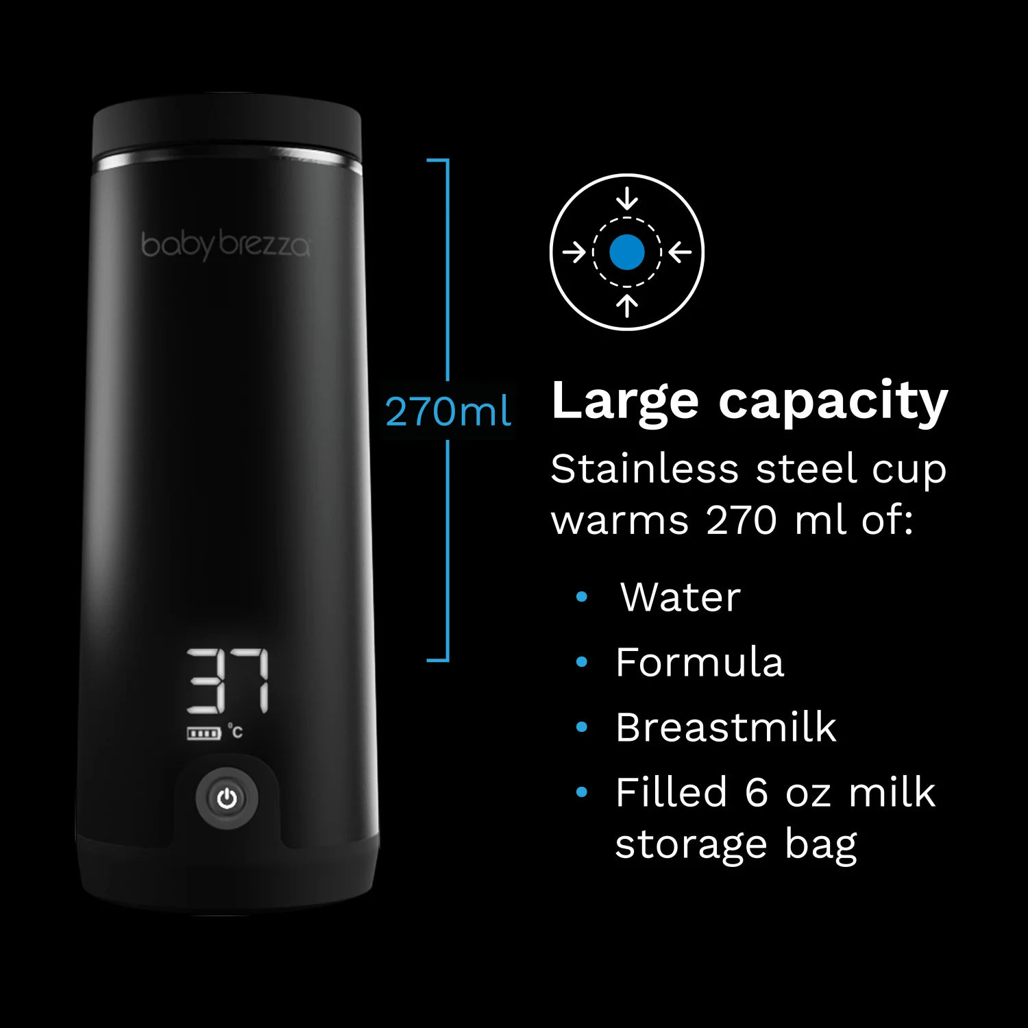 Baby Brezza Black Superfast Portable Flaskevarmer - Image 15