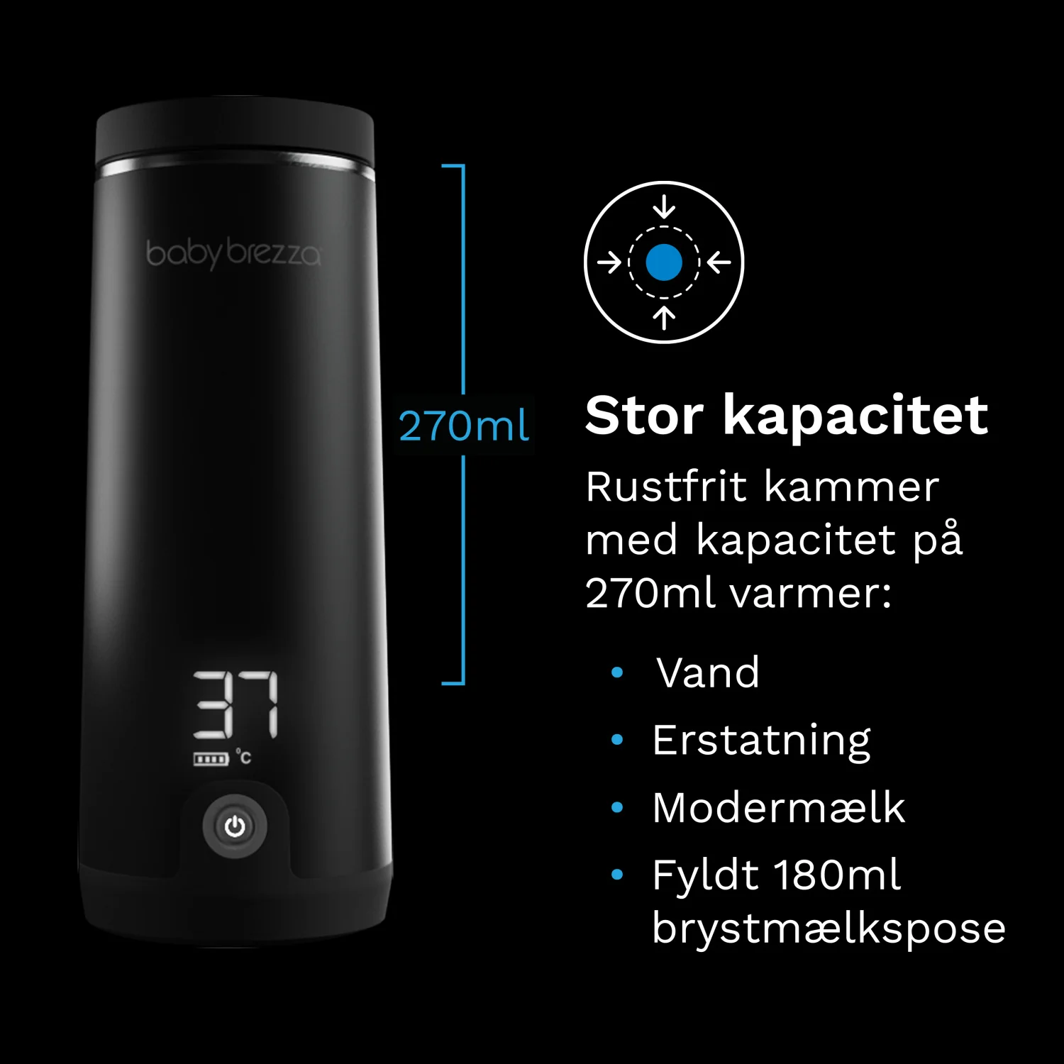 Baby Brezza Black Superfast Portable Flaskevarmer - Image 8