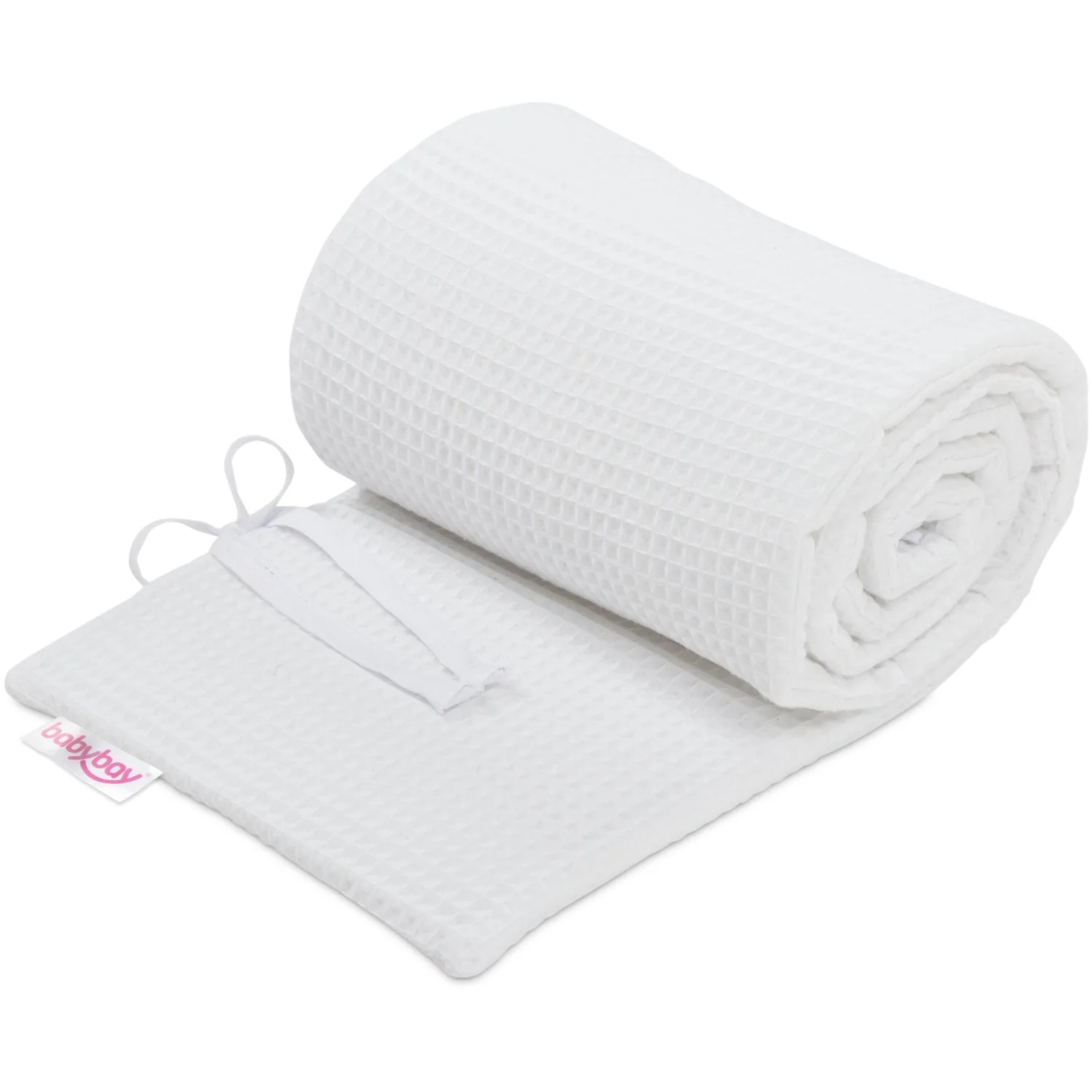 babybay® White Sengerand Waffle Piqué Honeycomb
