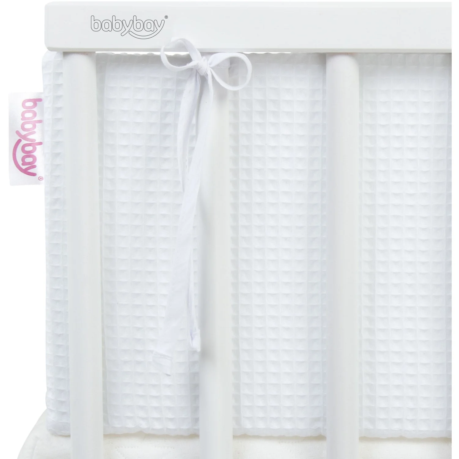 babybay® White Sengerand Waffle Piqué Honeycomb - Image 3