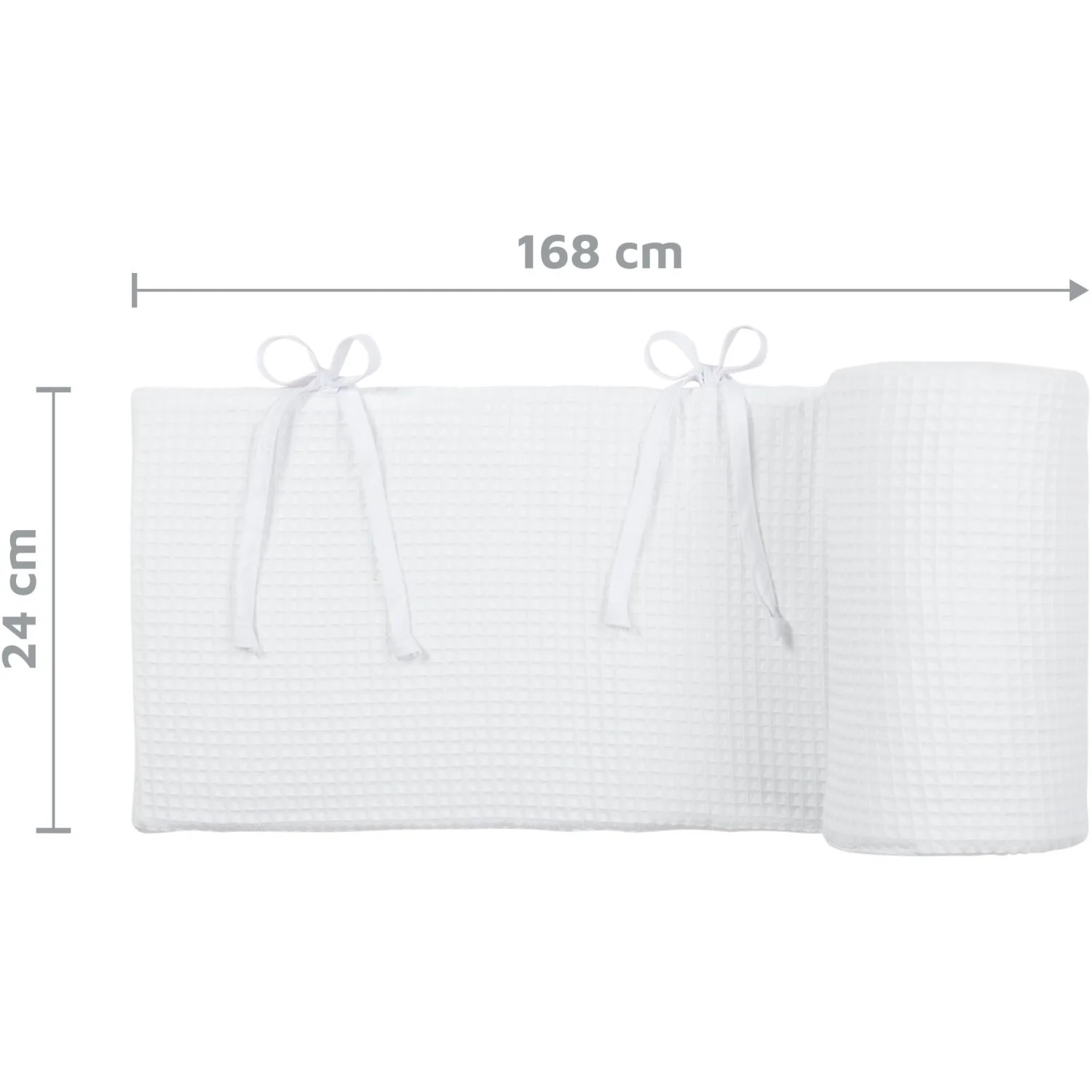 babybay® White Sengerand Waffle Piqué Honeycomb - Image 6