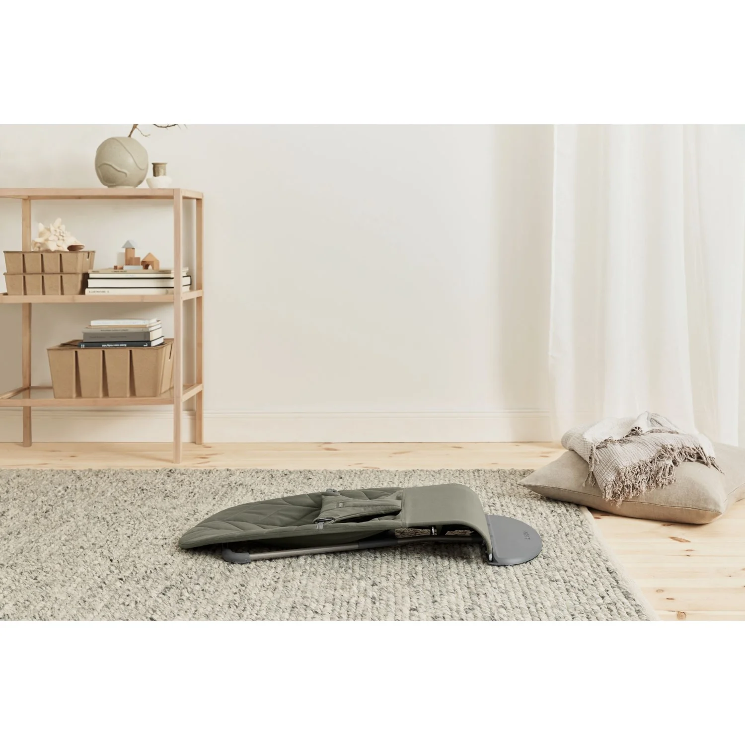 BabyBjörn Dark Green Skråstol Bliss - Vævet, Blomsterbladsquilt - Image 23
