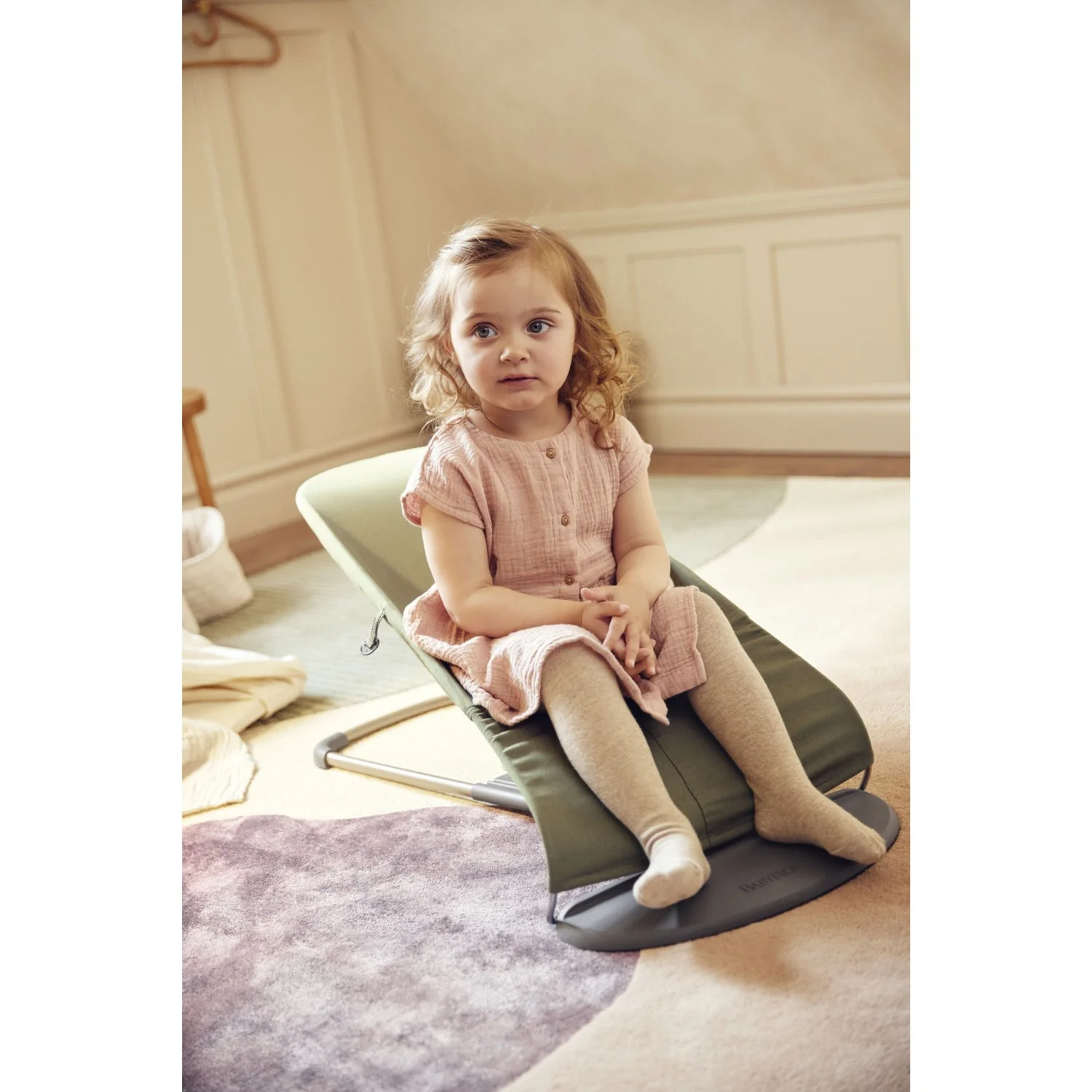 BabyBjörn Dark Green Skråstol Bliss - Vævet, Blomsterbladsquilt - Image 29