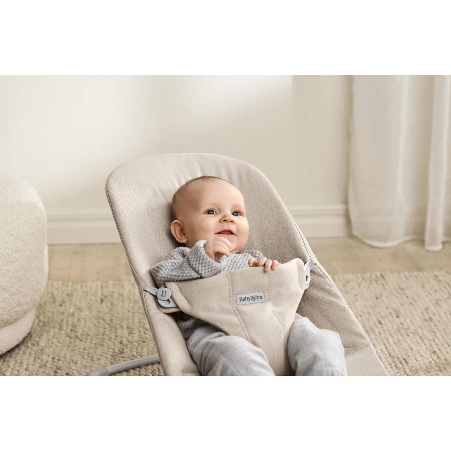 BabyBjörn Light Beige Skråstol Bliss - Vævet Mélange - Image 12