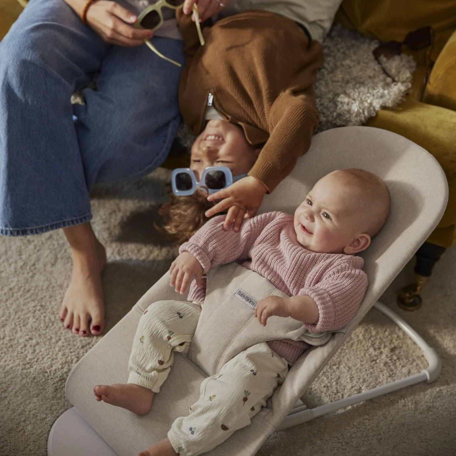 BabyBjörn Light Beige Skråstol Bliss - Vævet Mélange - Image 5