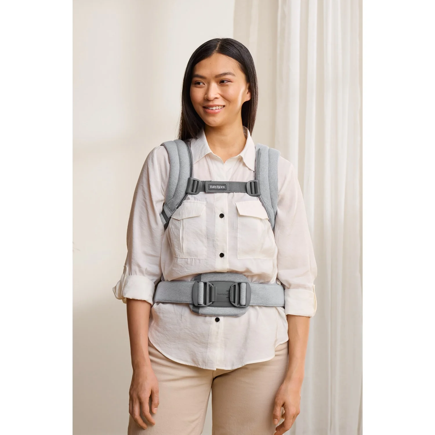 BabyBjörn Light Grey Bæresele Harmony Mélange - Image 5