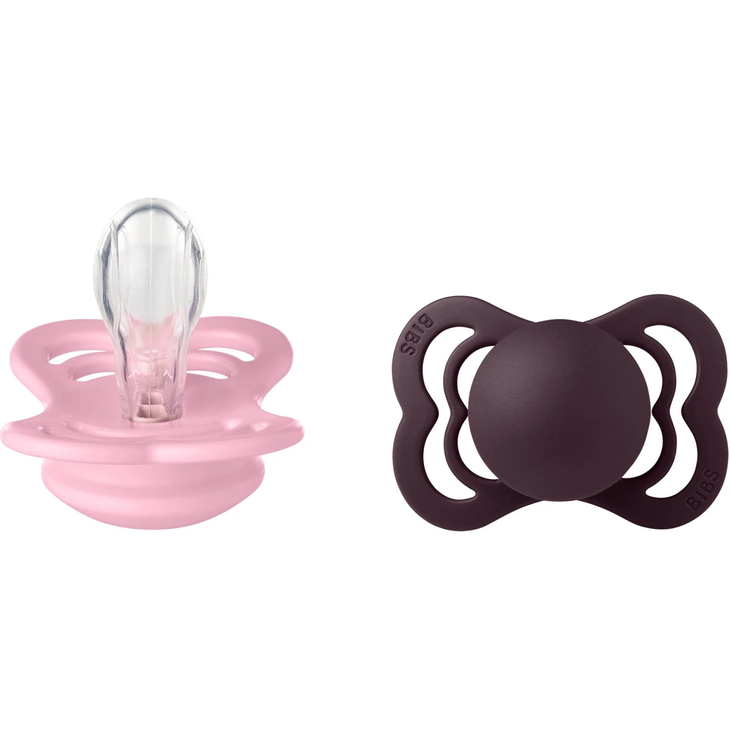 Bibs Baby Pink/Plum Sut Supreme 2-Pak Silikone - Image 2