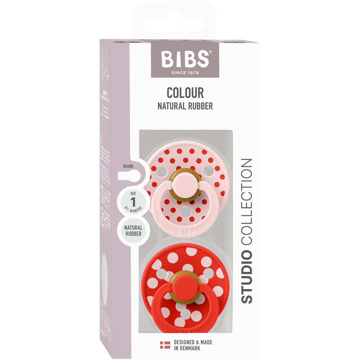 Bibs Blossom/Candy Apple Sut Studio Colour 2-Pak Polka Latex - Image 4