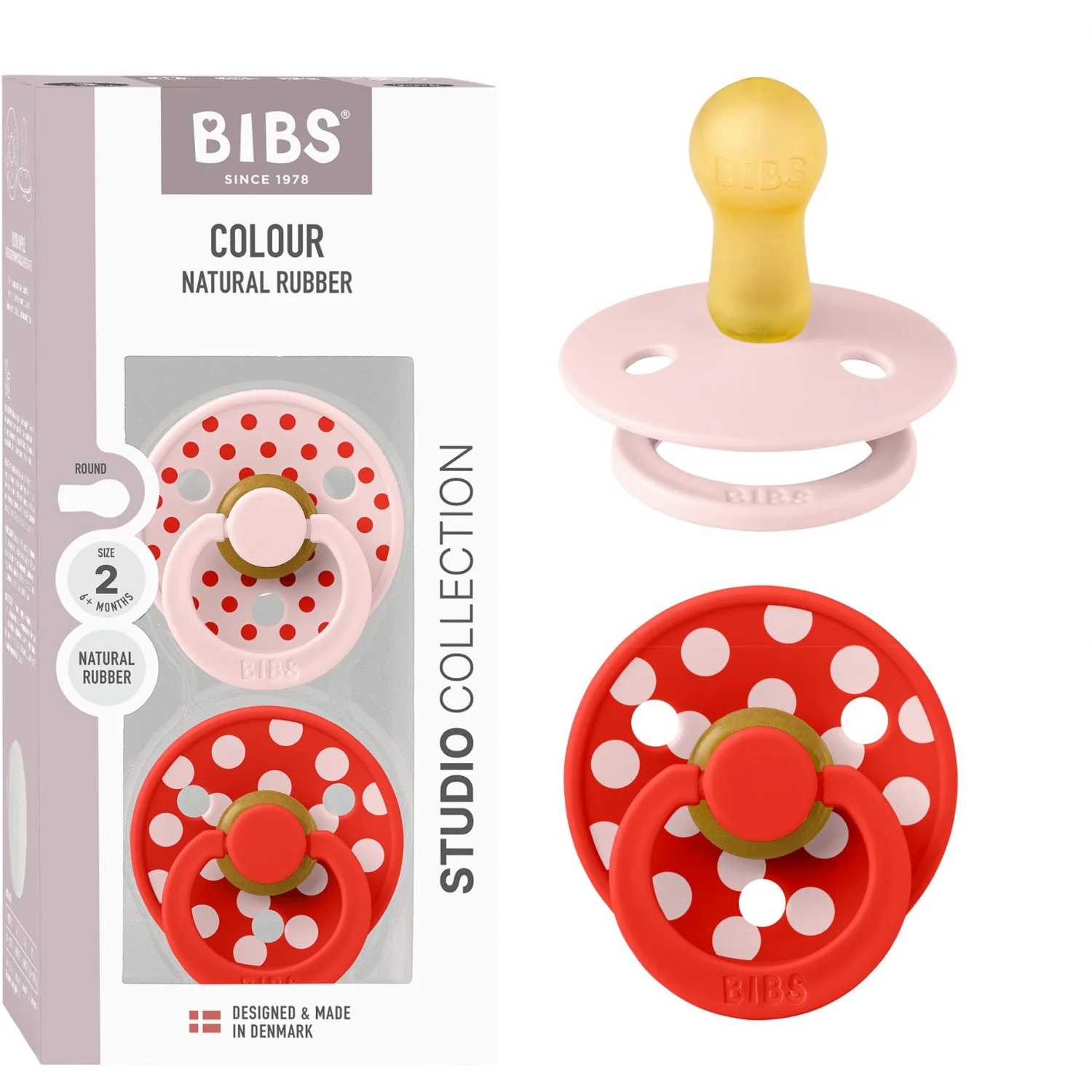 Bibs Blossom/Candy Apple Sut Studio Colour 2-Pak Polka Latex - Image 5
