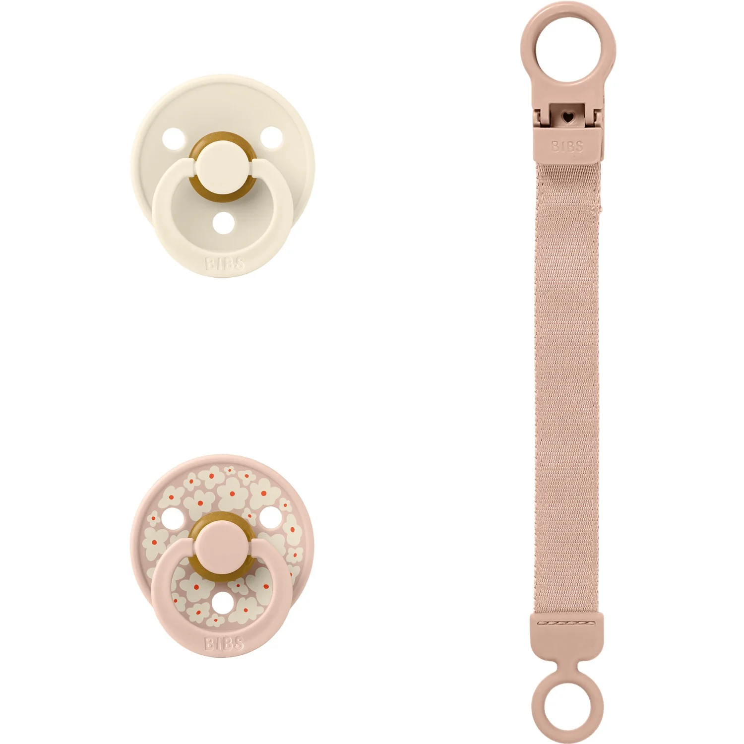 Bibs Blush Colour Sut & Loop Clip Gavesæt Latex - Image 2
