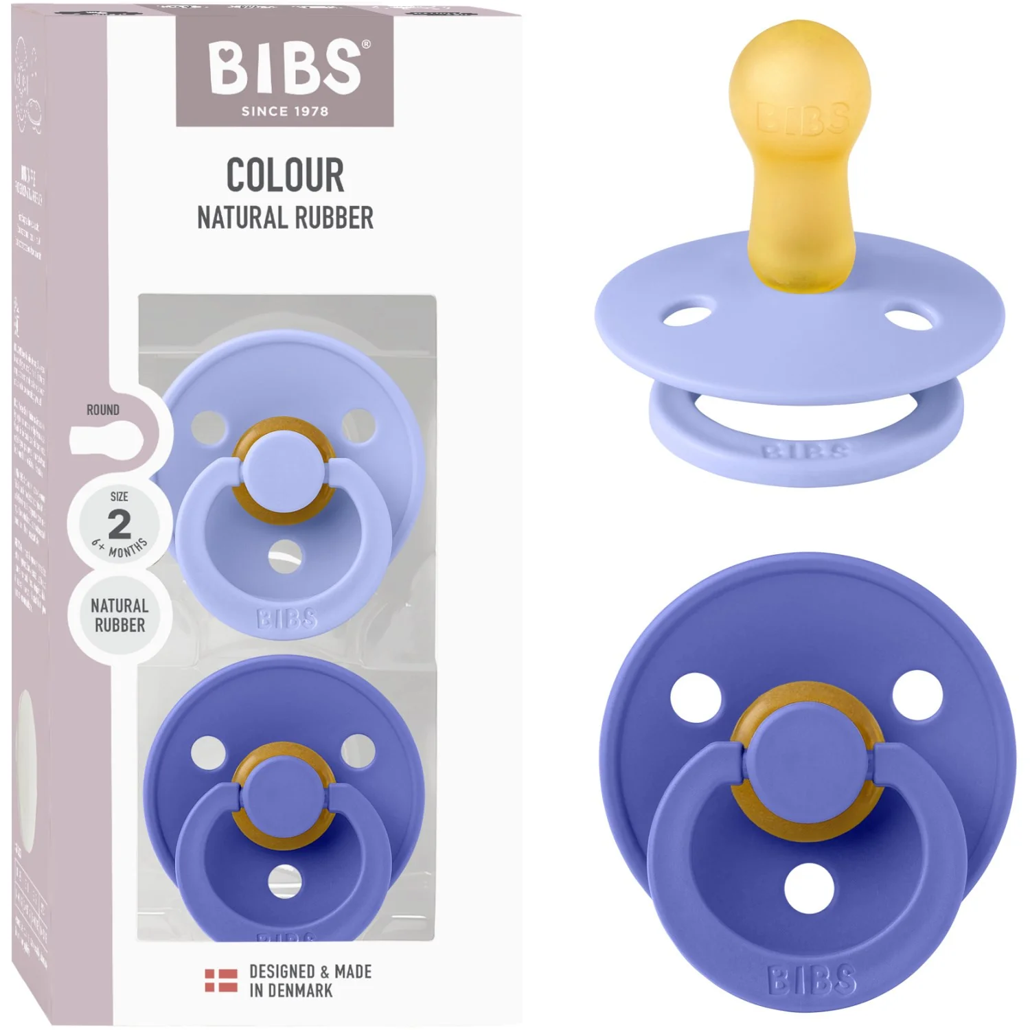Bibs Hush/Grape Sut Colour 2-Pak Latex - Image 5
