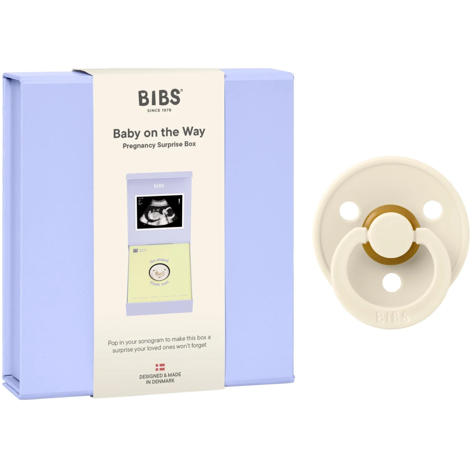 Bibs Ivory Gavesæt Baby On The Way Latex