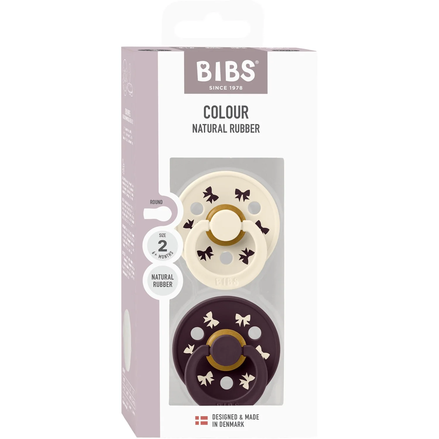 Bibs Ivory/Plum Sut Colour Holiday Sløjfe 2-Pak Latex - Image 26