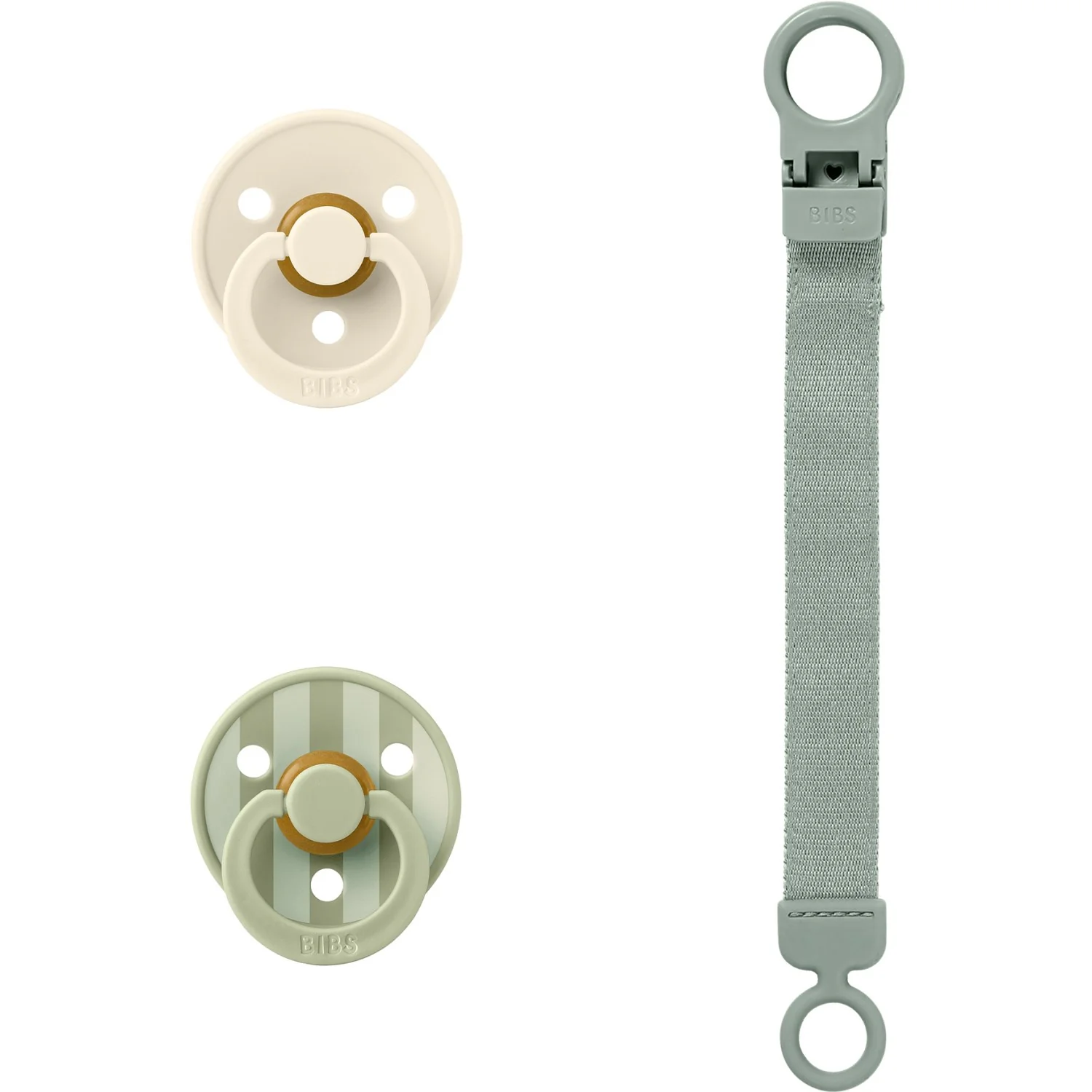 Bibs Sage Colour Sut & Loop Clip Gift Sæt Latex - Image 2
