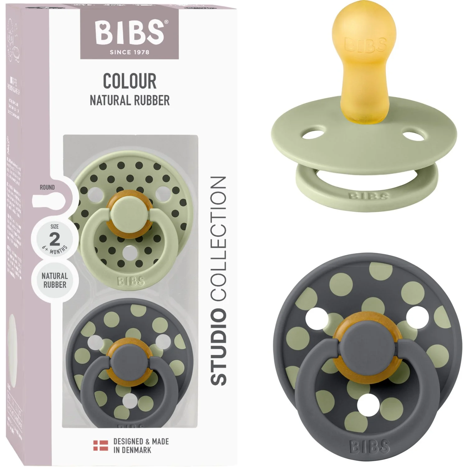 Bibs Sage/Iron Sut Studio Colour 2-Pak Polka Latex - Image 5