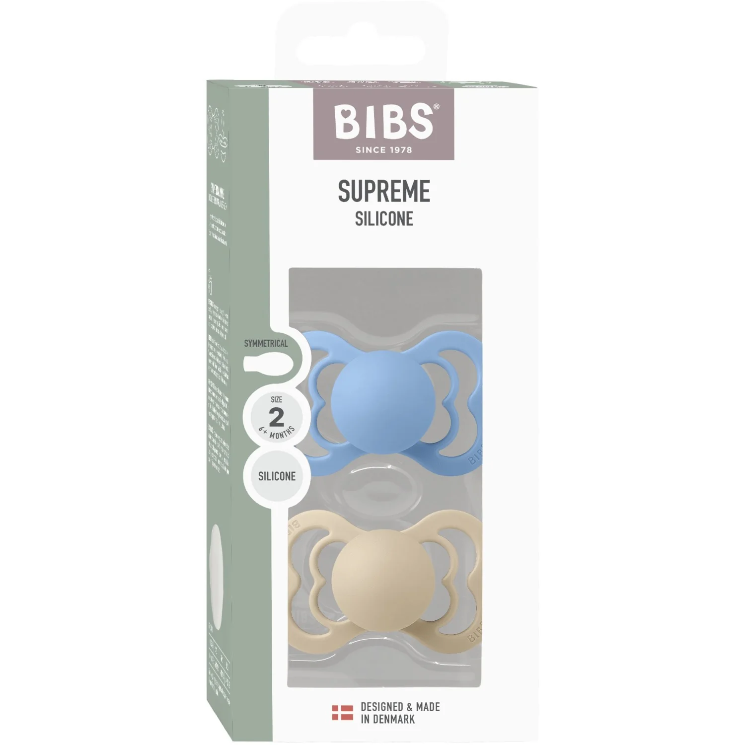 Bibs Vanilla/Sky Blue Sut Supreme 2-Pak Silikone - Image 8