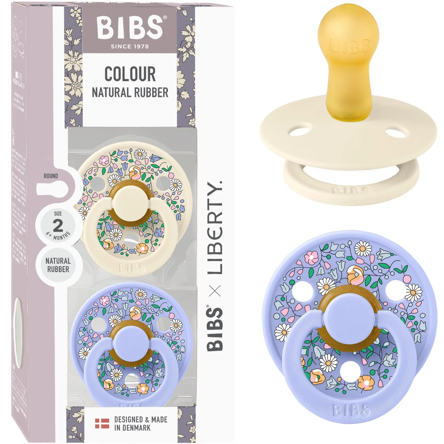 Bibs X Liberty Ivory Mix Sut Colour 2-Pak Chloe Meadow Latex - Image 5