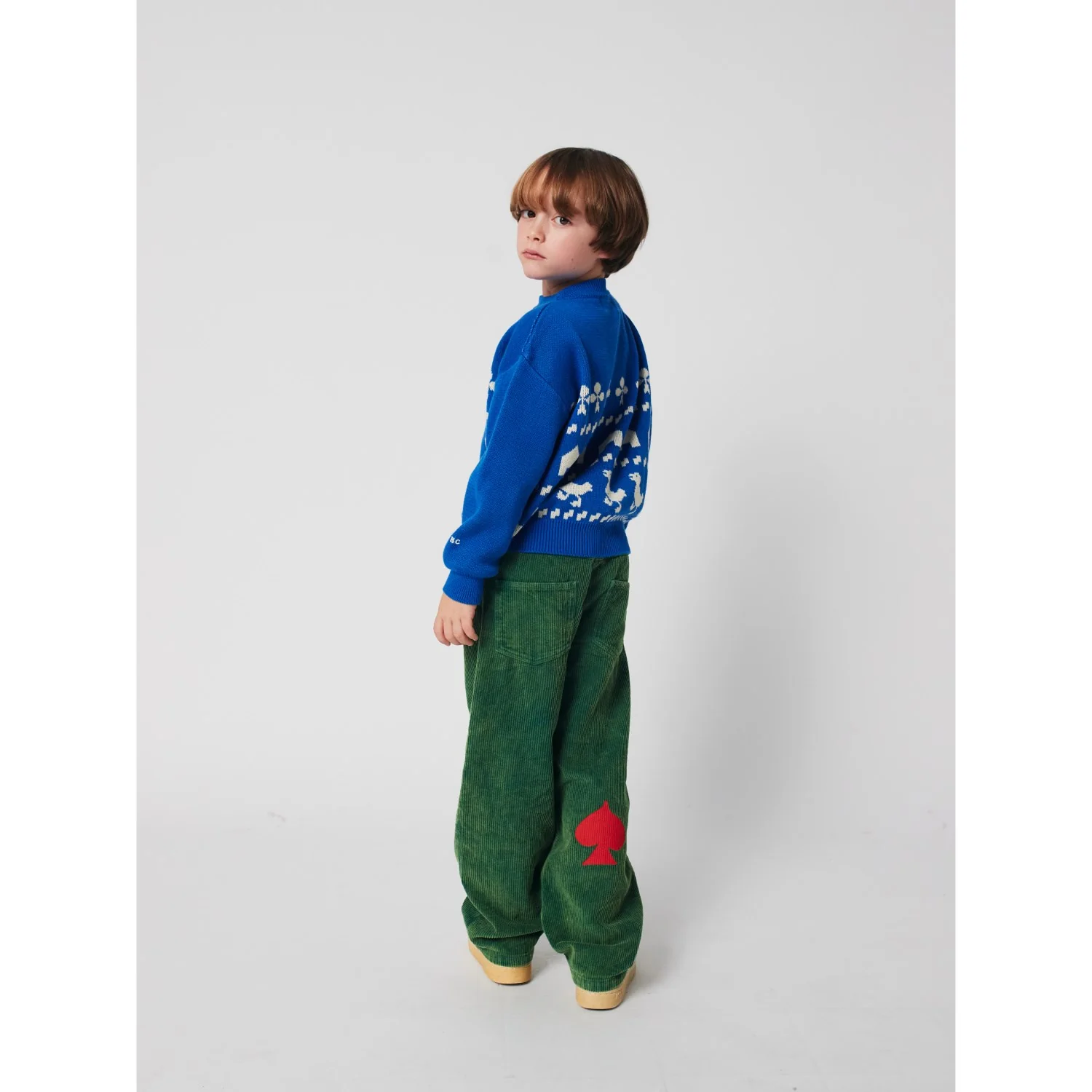 Bobo Choses Blue Farm Jacquard Jumper - Image 7