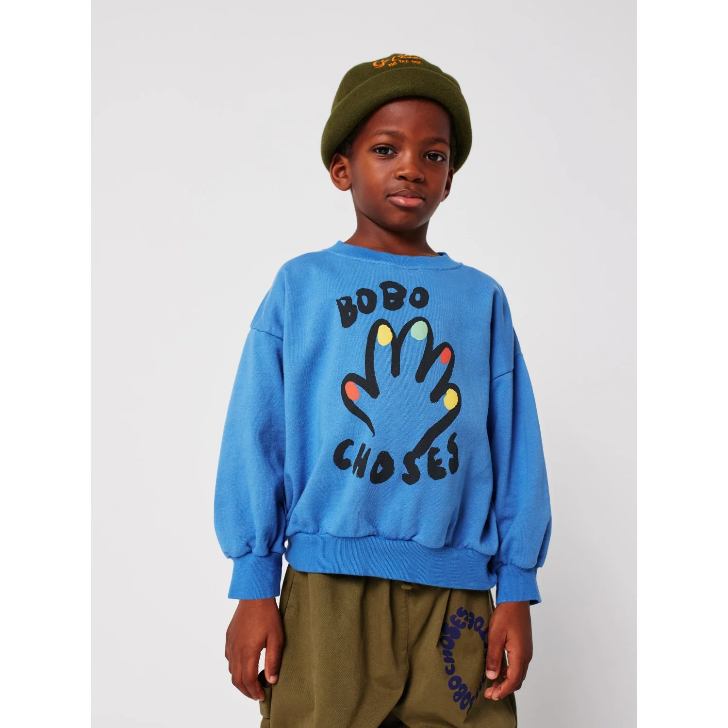 Bobo Choses Blue High Five Sweatshirt - Image 8