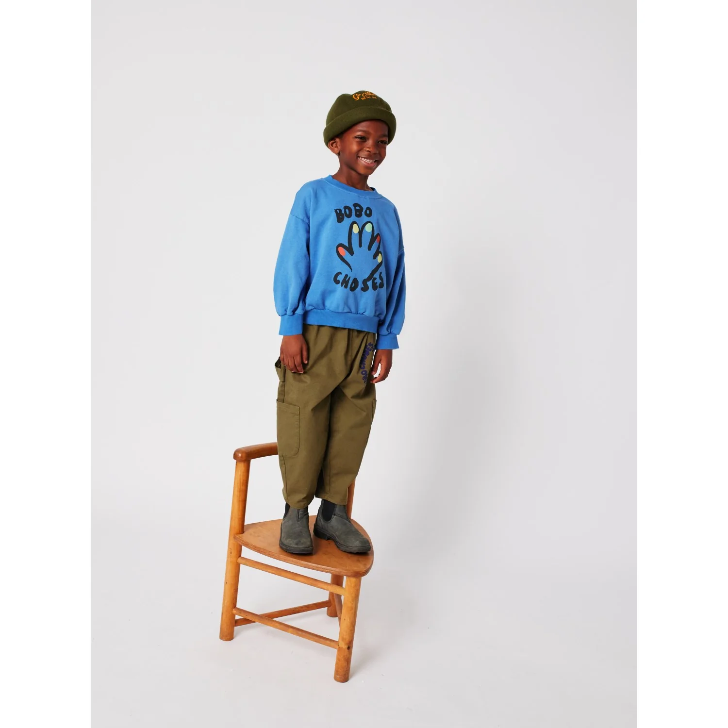 Bobo Choses Blue High Five Sweatshirt - Image 9