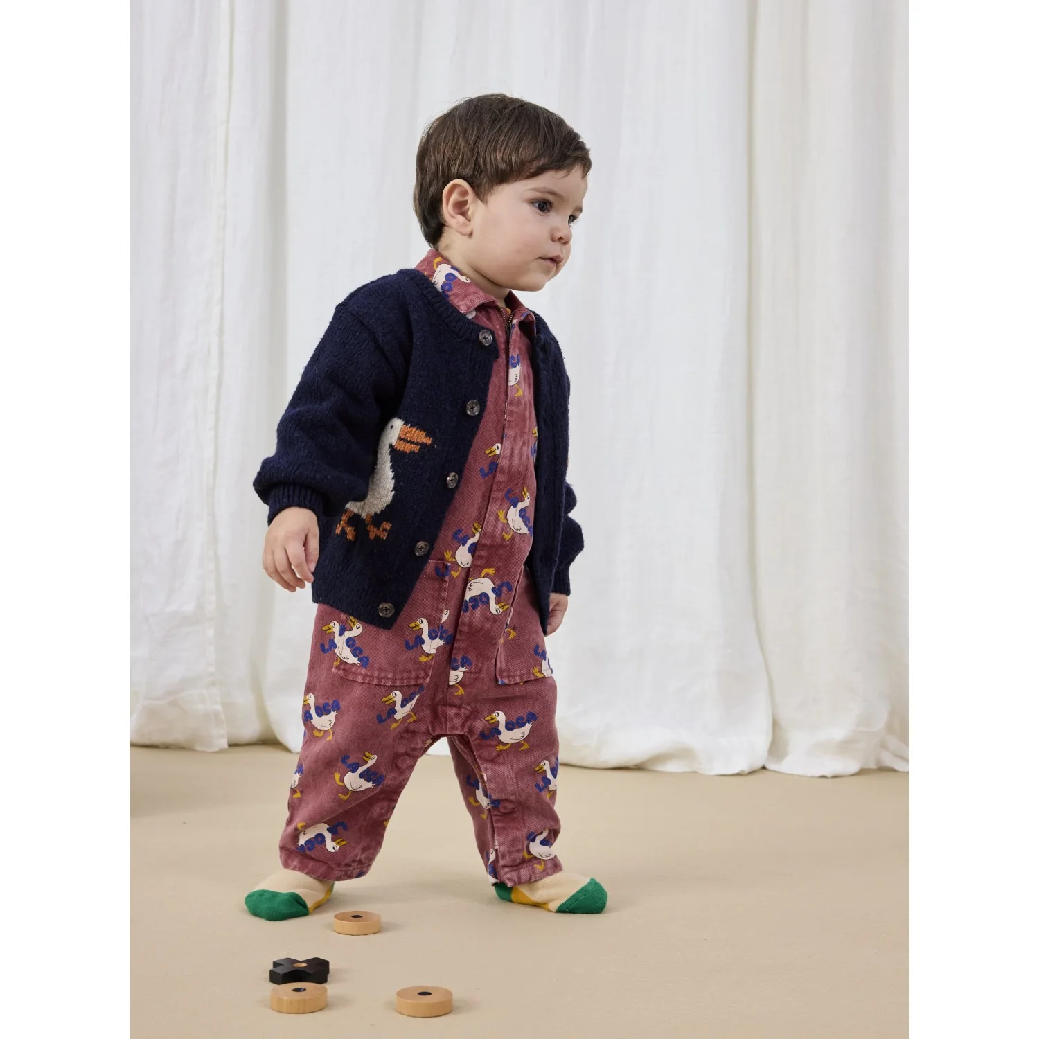 Bobo Choses Brown La Oca All Over Woven Overall - Image 3