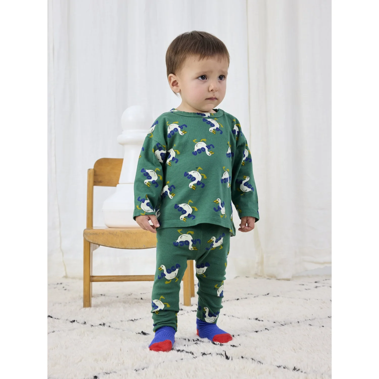Bobo Choses Green La Oca All Over Leggings - Image 2