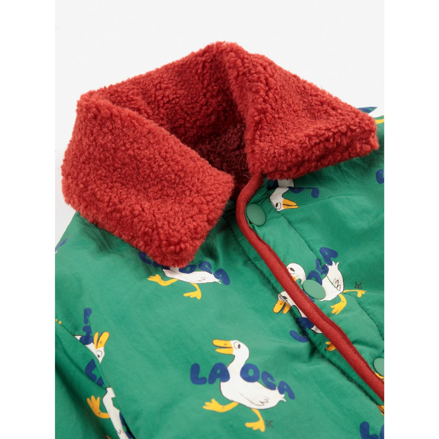 Bobo Choses Green La Oca All Over Vendbar Sheepskin Jakke - Image 6