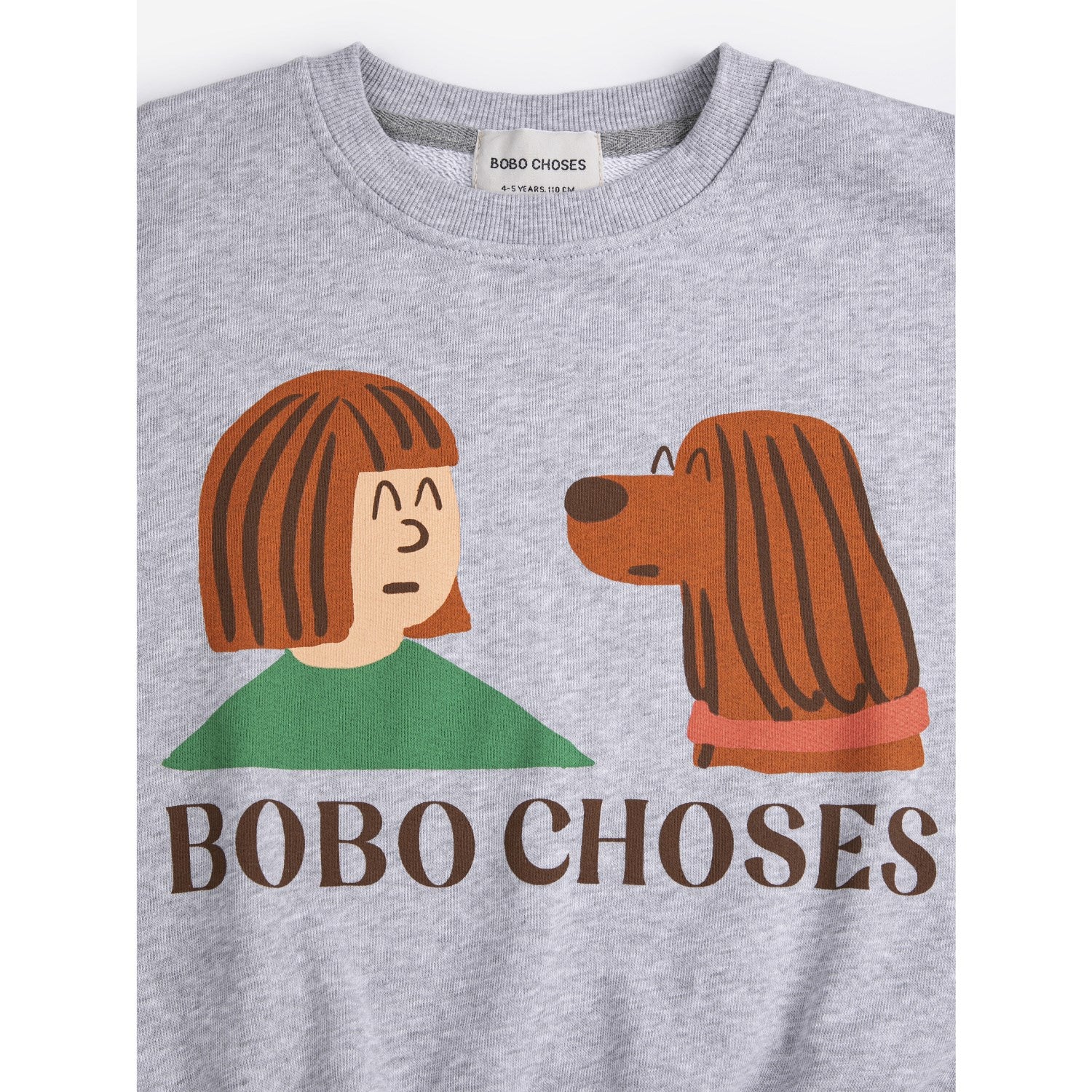 Bobo Choses Heather Grey Friends In A Pickle Sweatshirt - Image 6