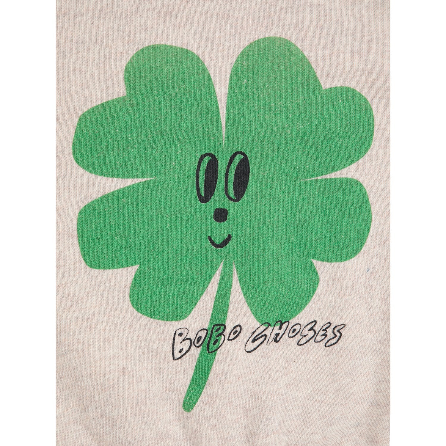 Bobo Choses Heather Grey Lucky Clover Ranglan Sweatshirt - Image 2