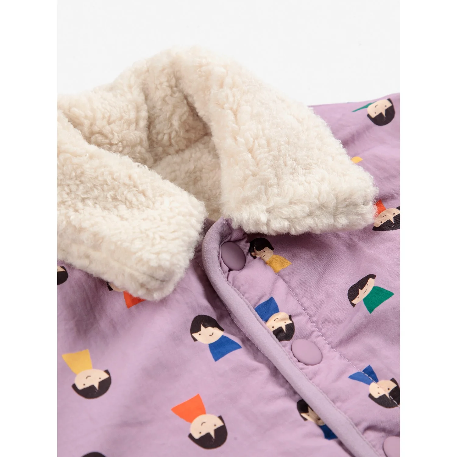 Bobo Choses Lavender Game Pawns All Over Vendbar Sheepskin Jakke - Image 7