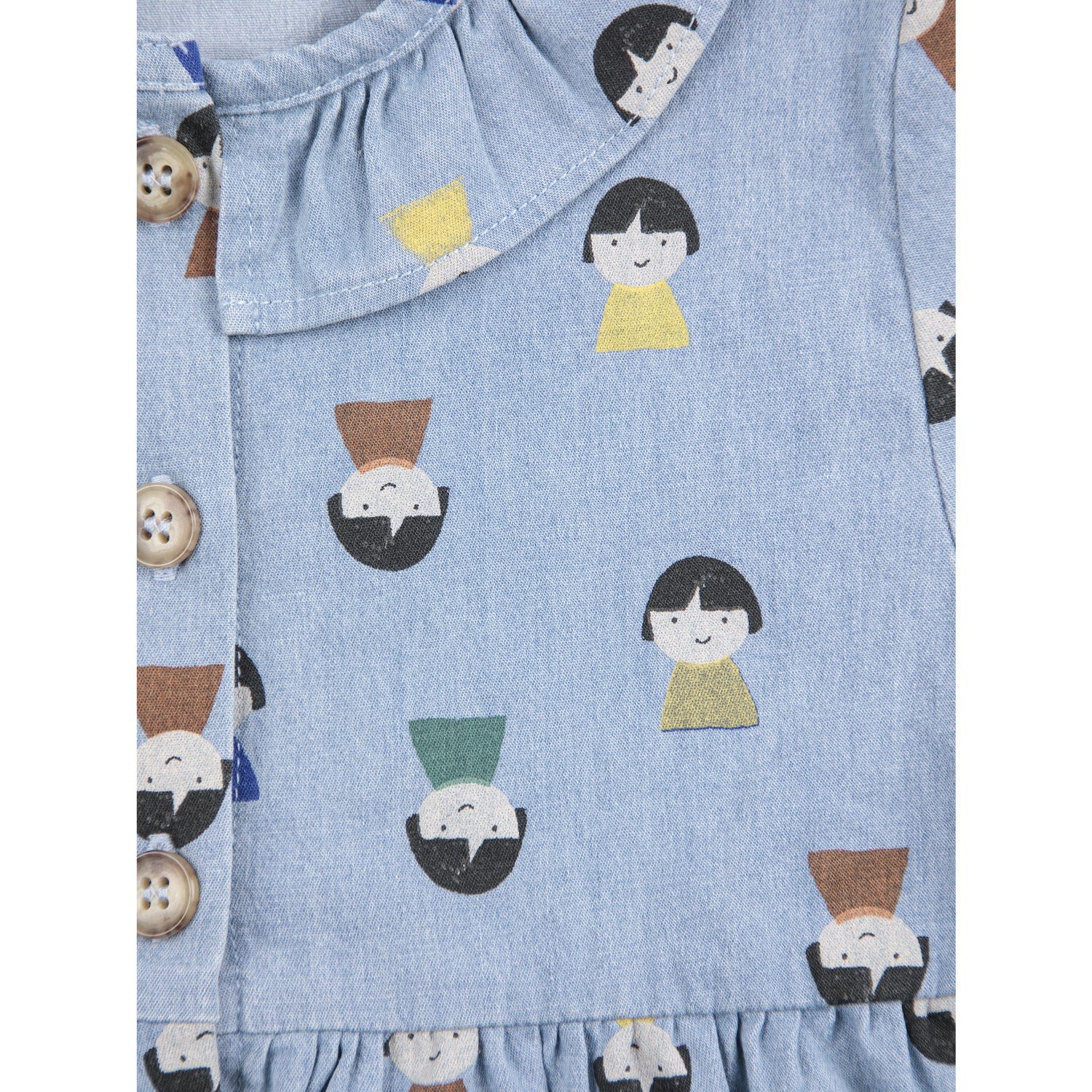 Bobo Choses Light Blue Game Pawns All Over Light Denim Kjole - Image 7
