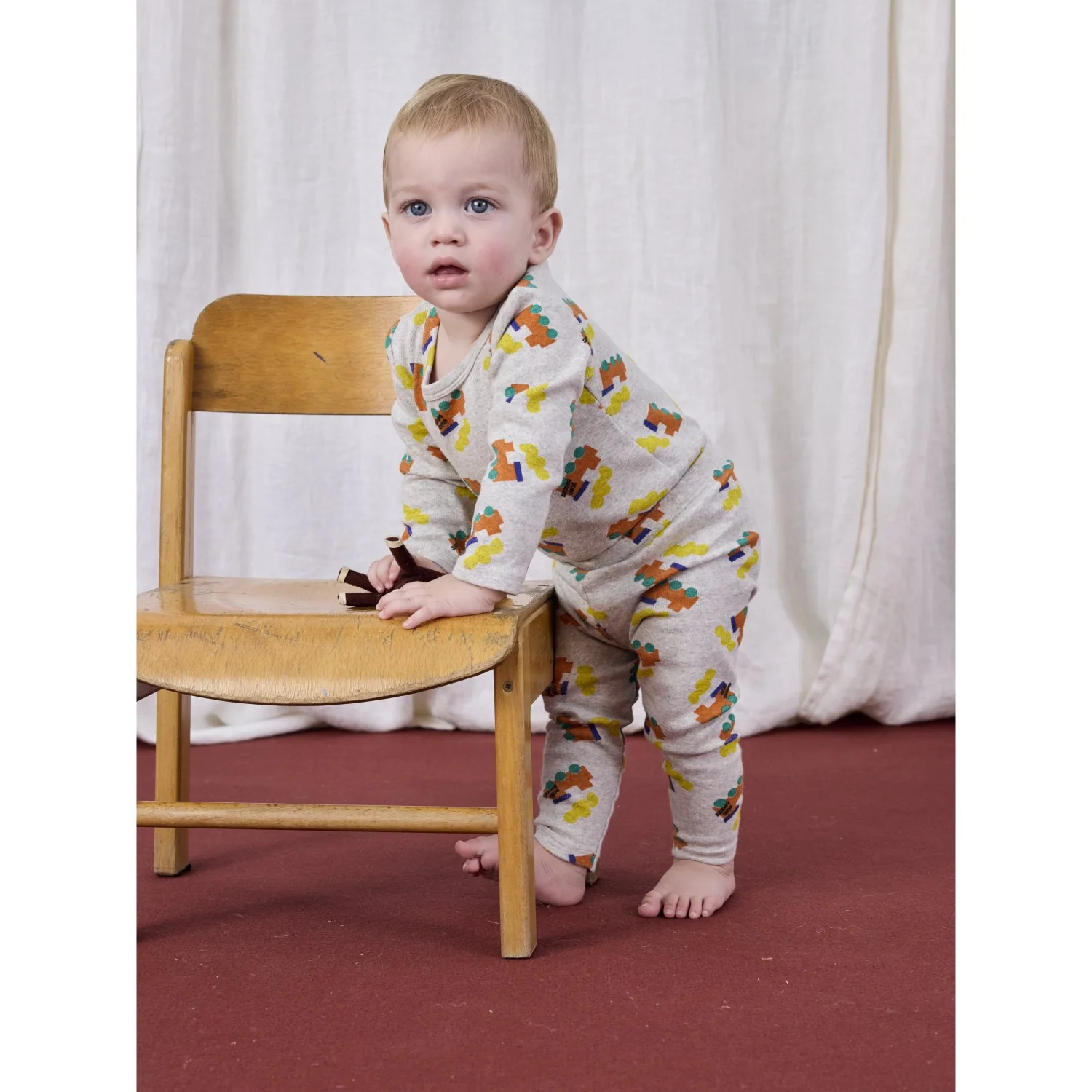 Bobo Choses Light Heather Grey Bobo Choo Choo All Over Leggings - Image 4