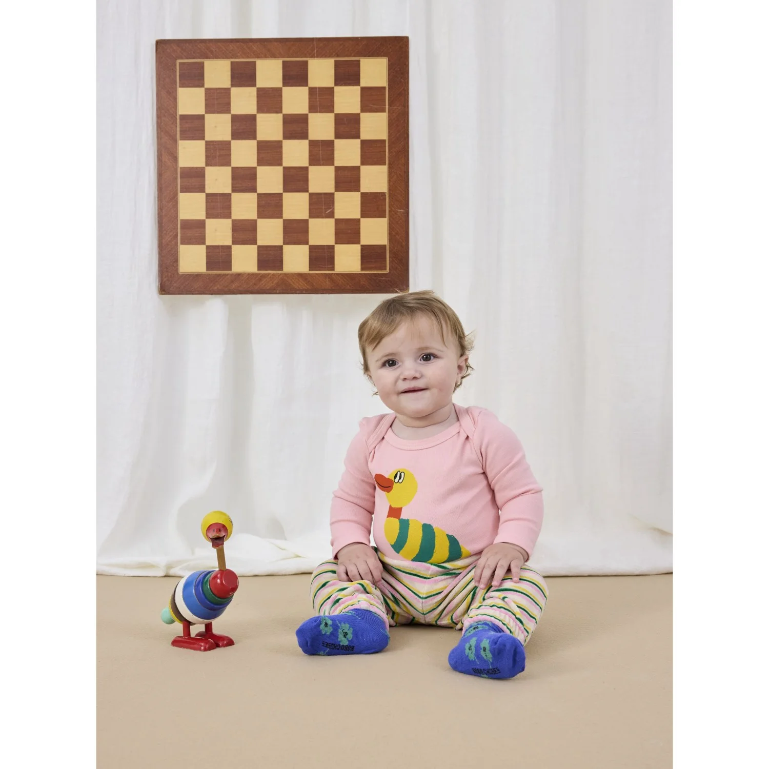 Bobo Choses Light Pink Stripped Duck Body - Image 2