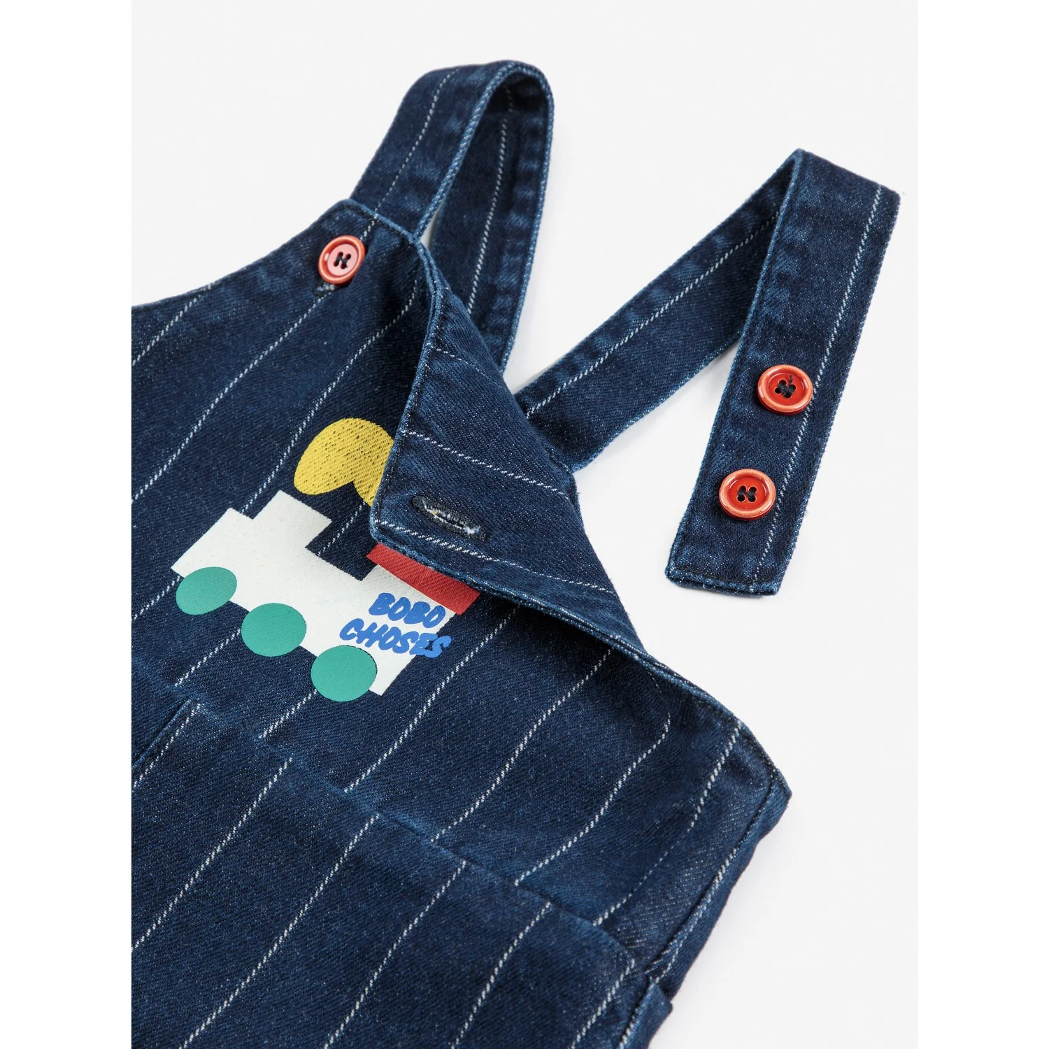 Bobo Choses Midnight Blue Bobo Choo Choo Denim Dungaree - Image 4