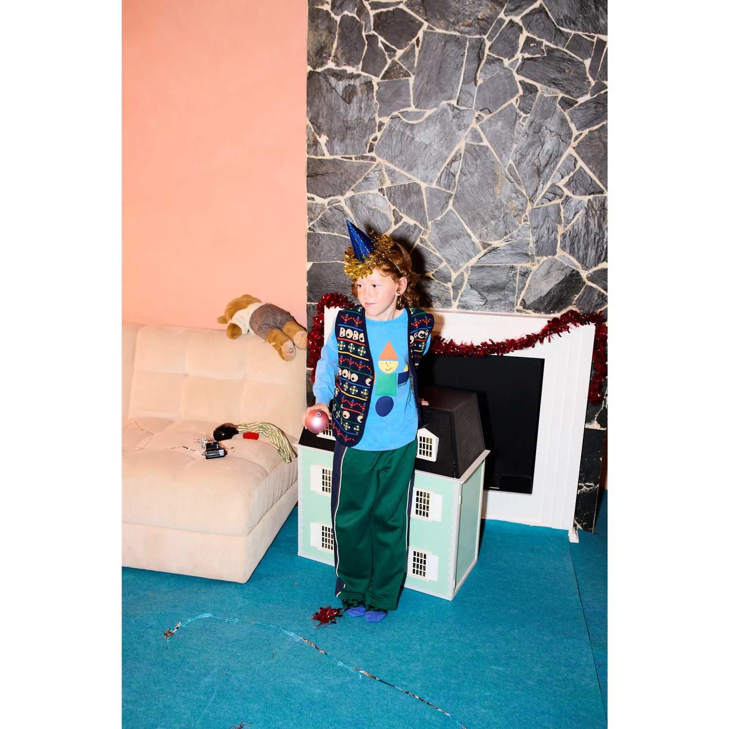 Bobo Choses Multicolor Toys All Over Strikket Vest - Image 13
