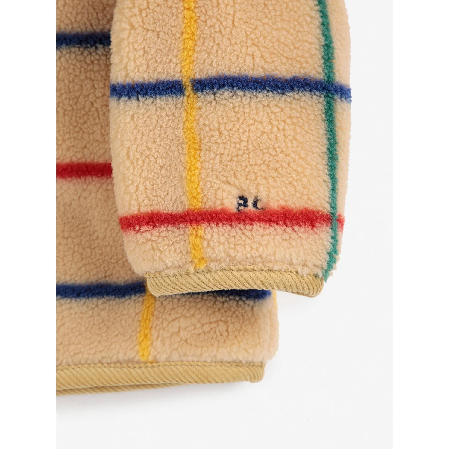 Bobo Choses Offwhite Stripe Farve Sheepskin Jakke - Image 3