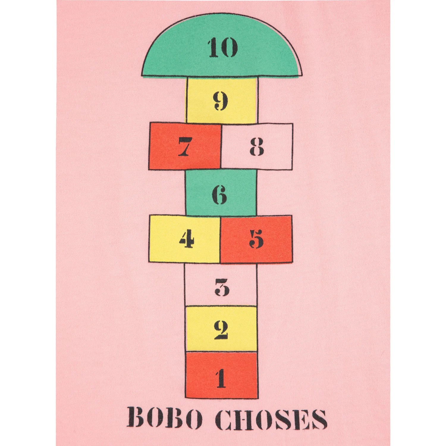 Bobo Choses Pink Hopscotch T-Shirt - Image 2