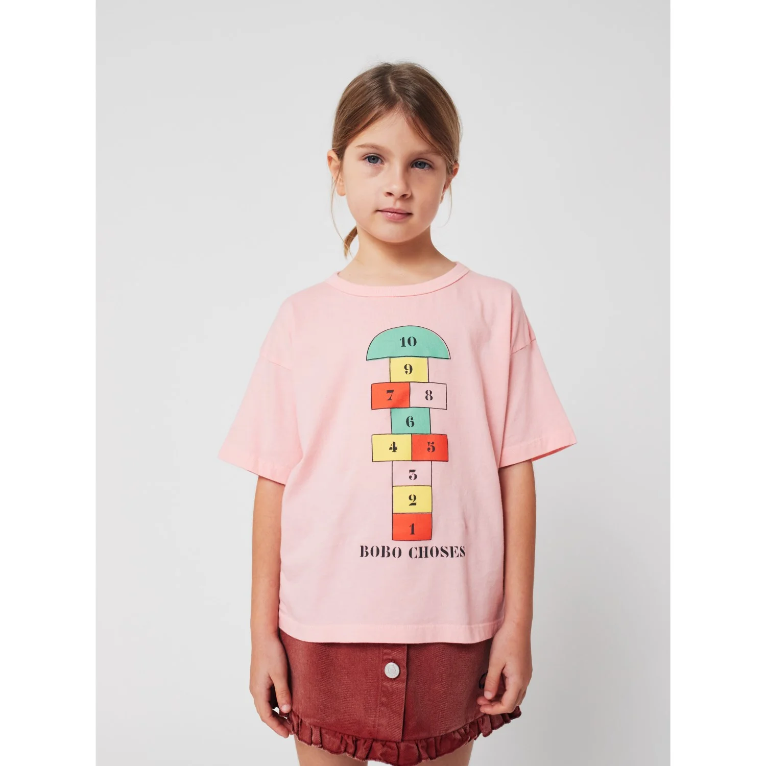 Bobo Choses Pink Hopscotch T-Shirt - Image 3