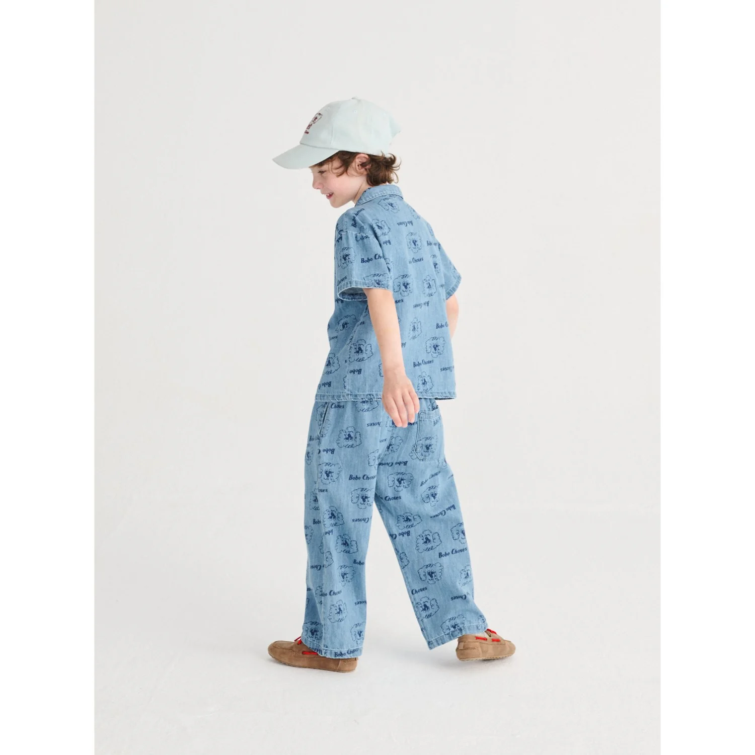 Bobo Choses Prussian Blue Pickle The Dog All Over Denim Skjorte - Image 3