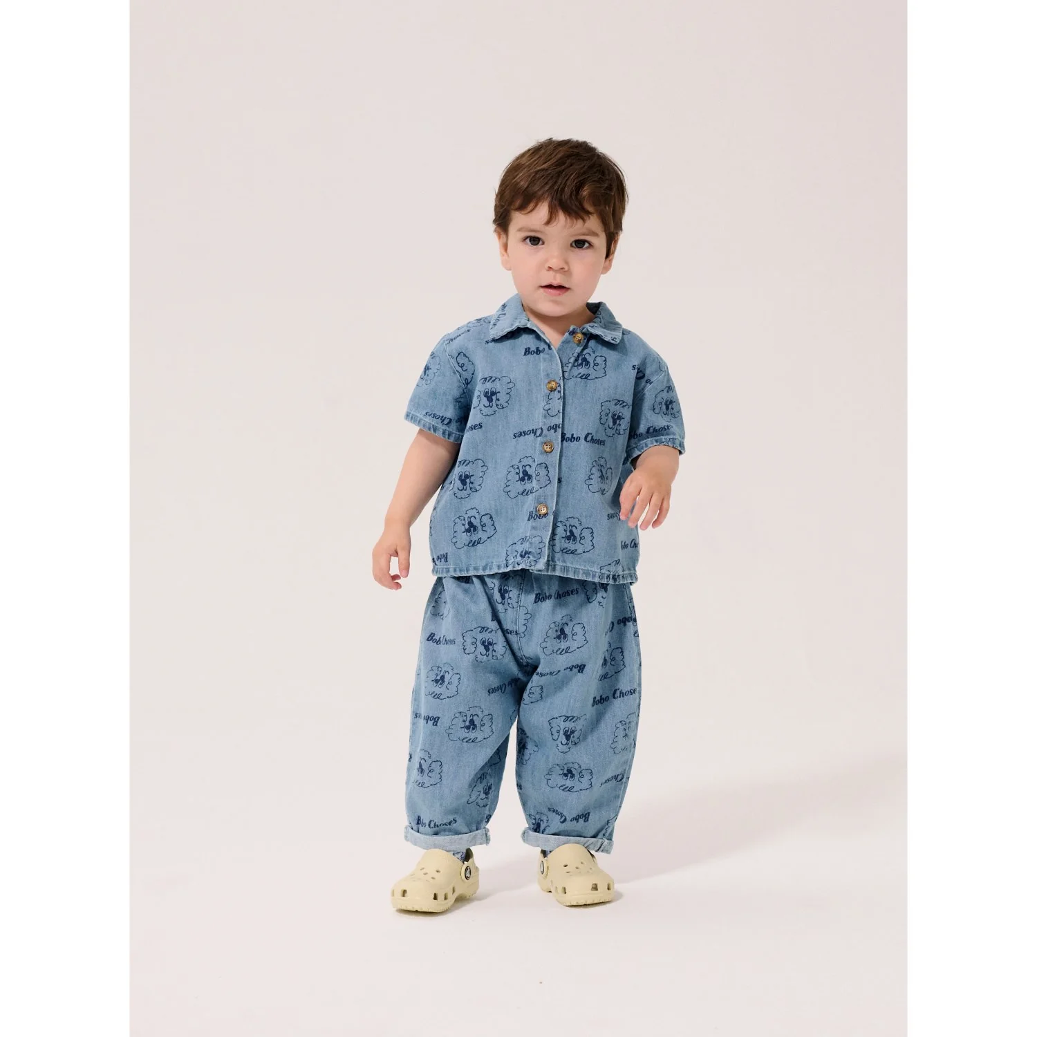 Bobo Choses Prussian Blue Pickles The Dog All Over Denim Bukser - Image 2