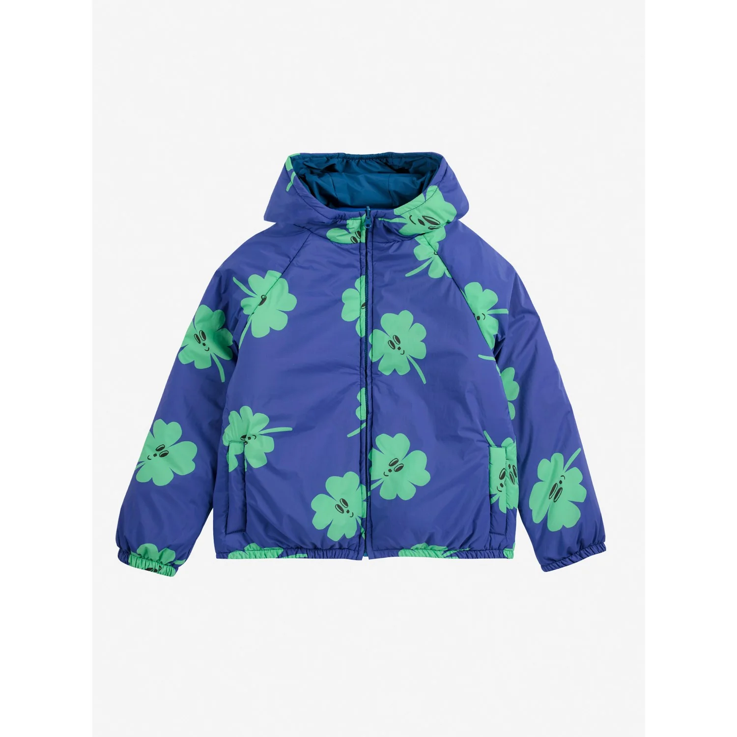 Bobo Choses Purple Lucky Clover All Over Vendbar Anorak - Image 7