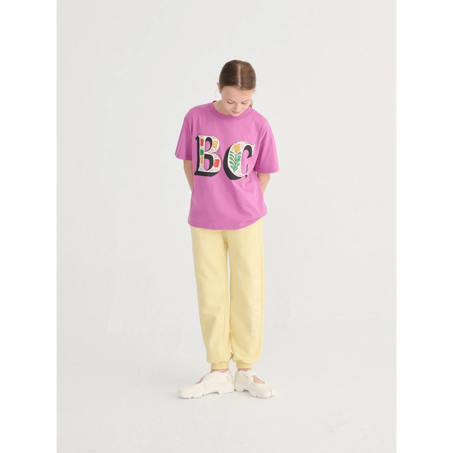 Bobo Choses Purple Spring Letters T-Shirt - Image 5