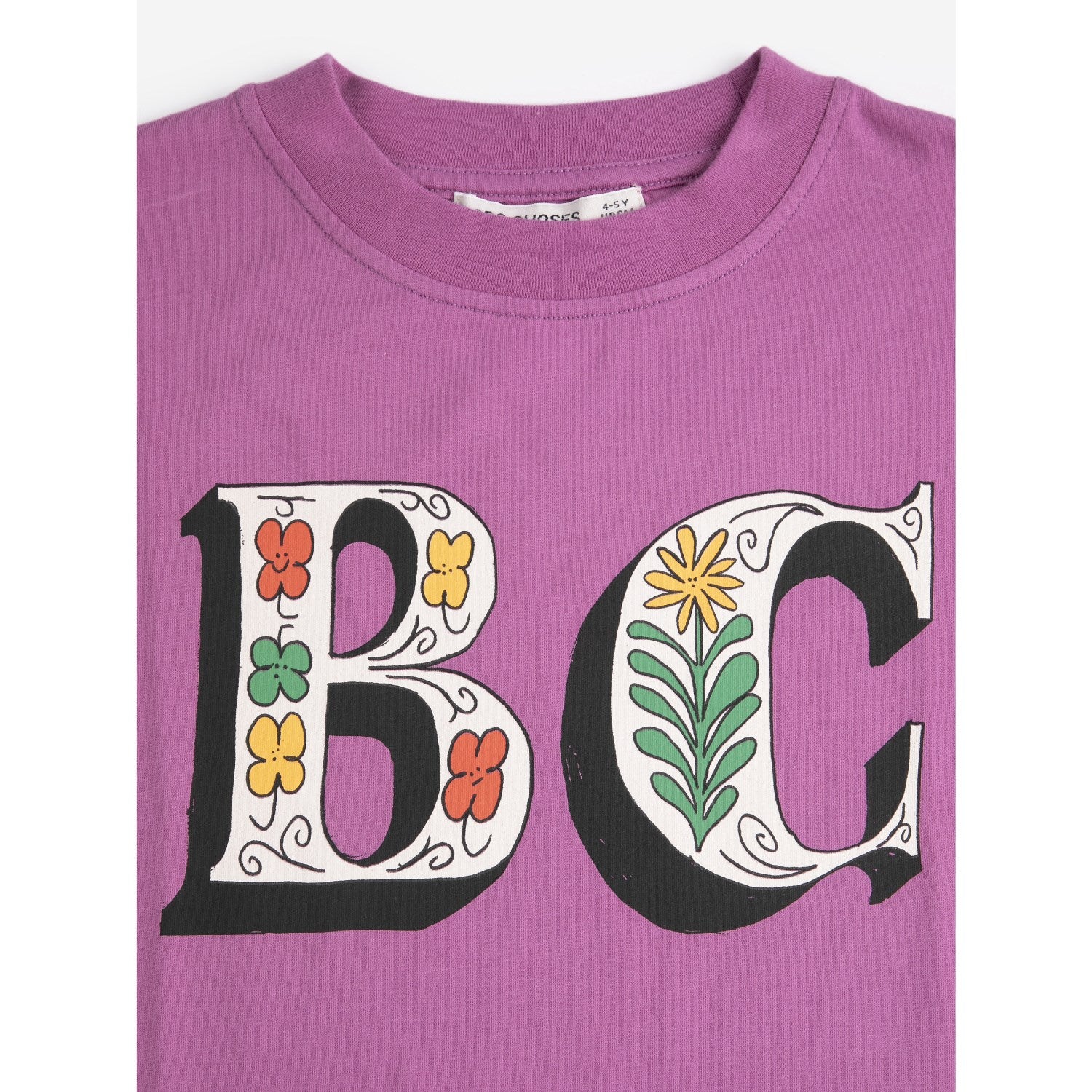 Bobo Choses Purple Spring Letters T-Shirt - Image 6