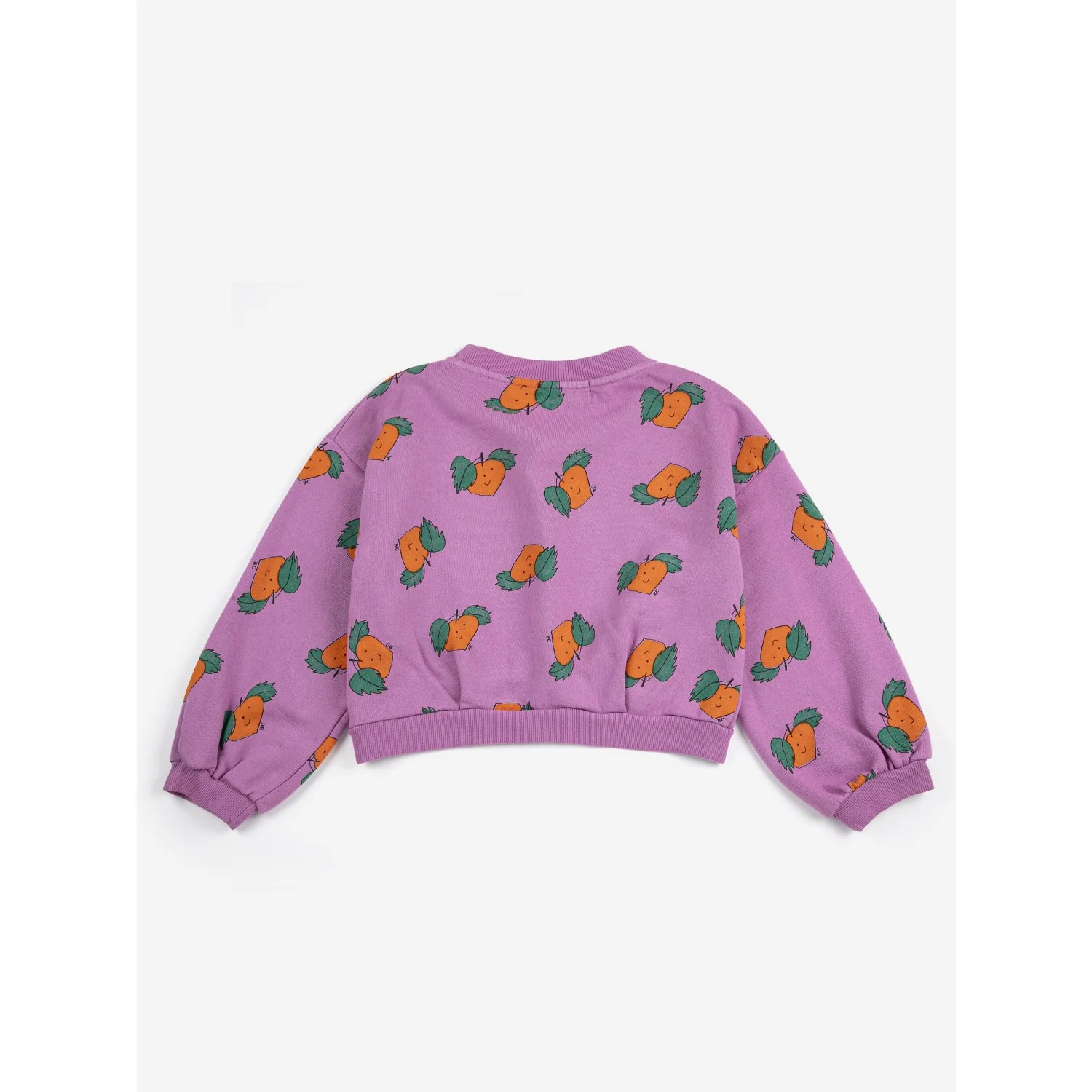 Bobo Choses Purple Tangerine All Over Cropped Sweatshirt - Image 5