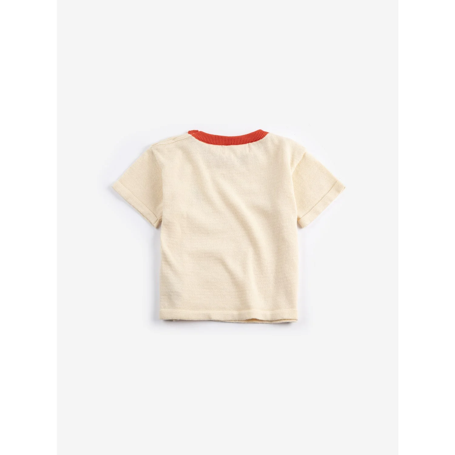 Bobo Choses White Pixel Strawberry Strikket T-Shirt - Image 4