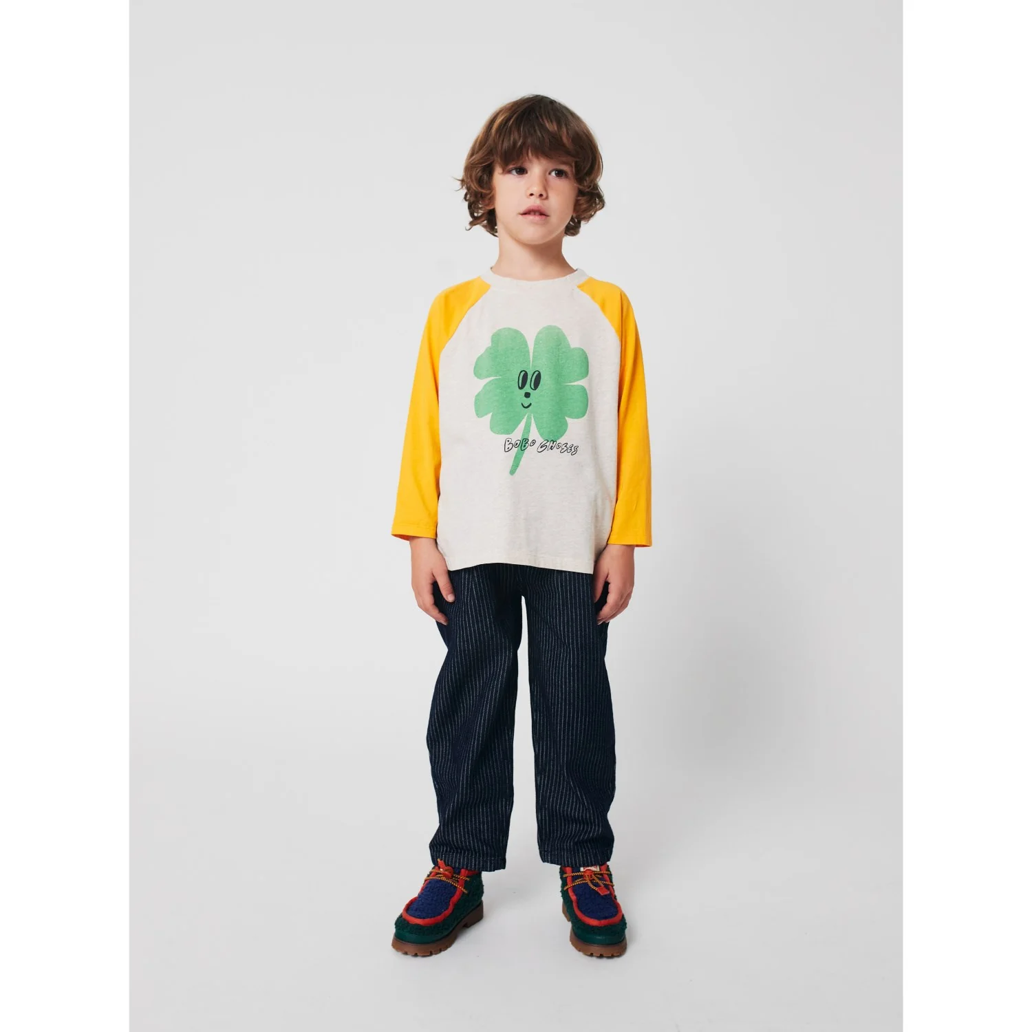 Bobo Choses Yellow Lucky Clover Ranglan Ærmer Bluse - Image 6