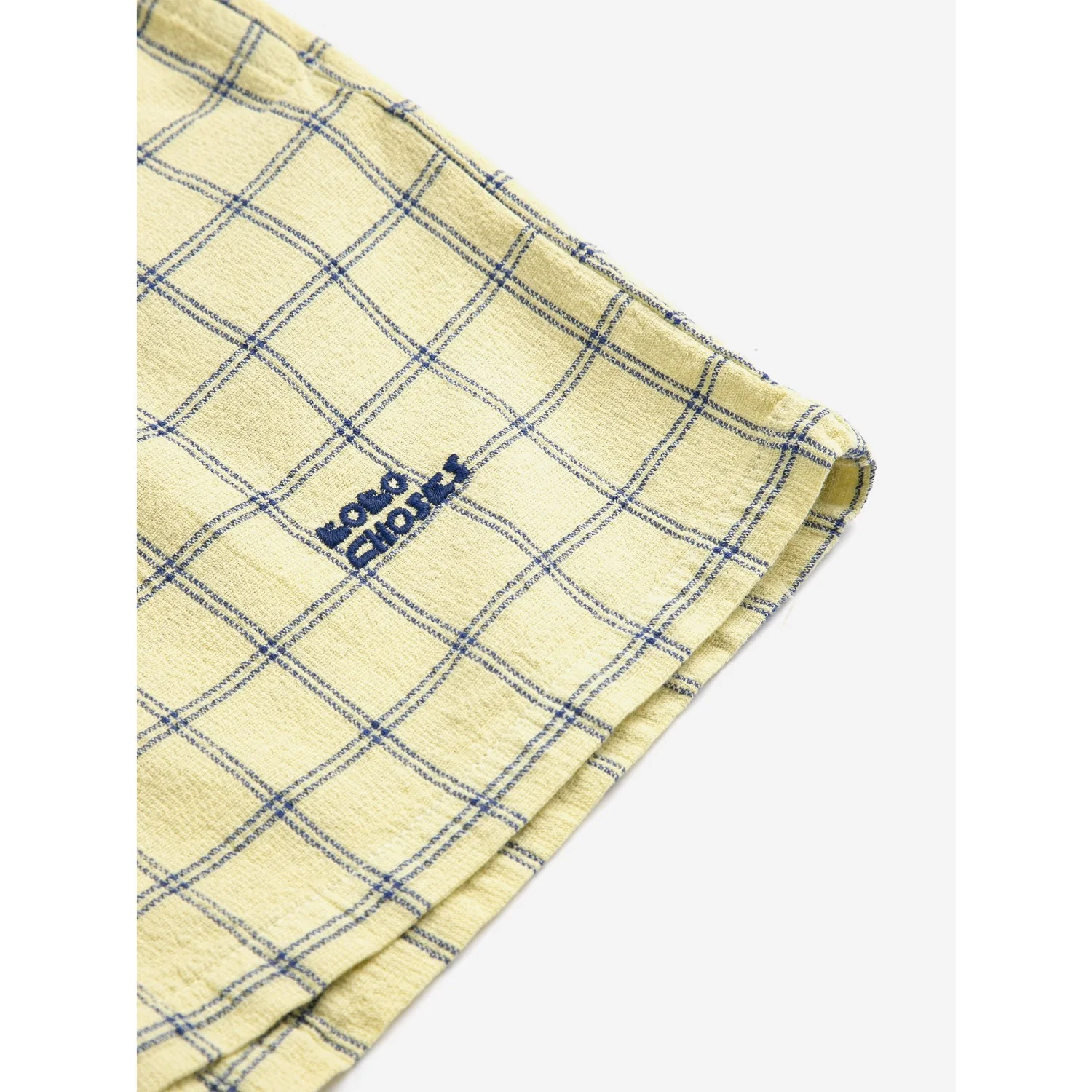 Bobo Choses Yellow Spicy Window Pane Woven Bermuda Shorts - Image 6