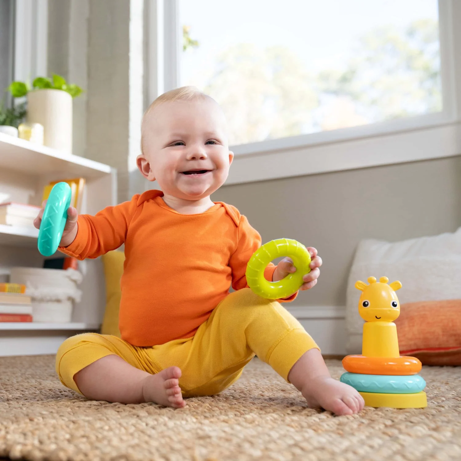 Bright Starts Giraffe Tower™ Stacking Legetøj - Image 3
