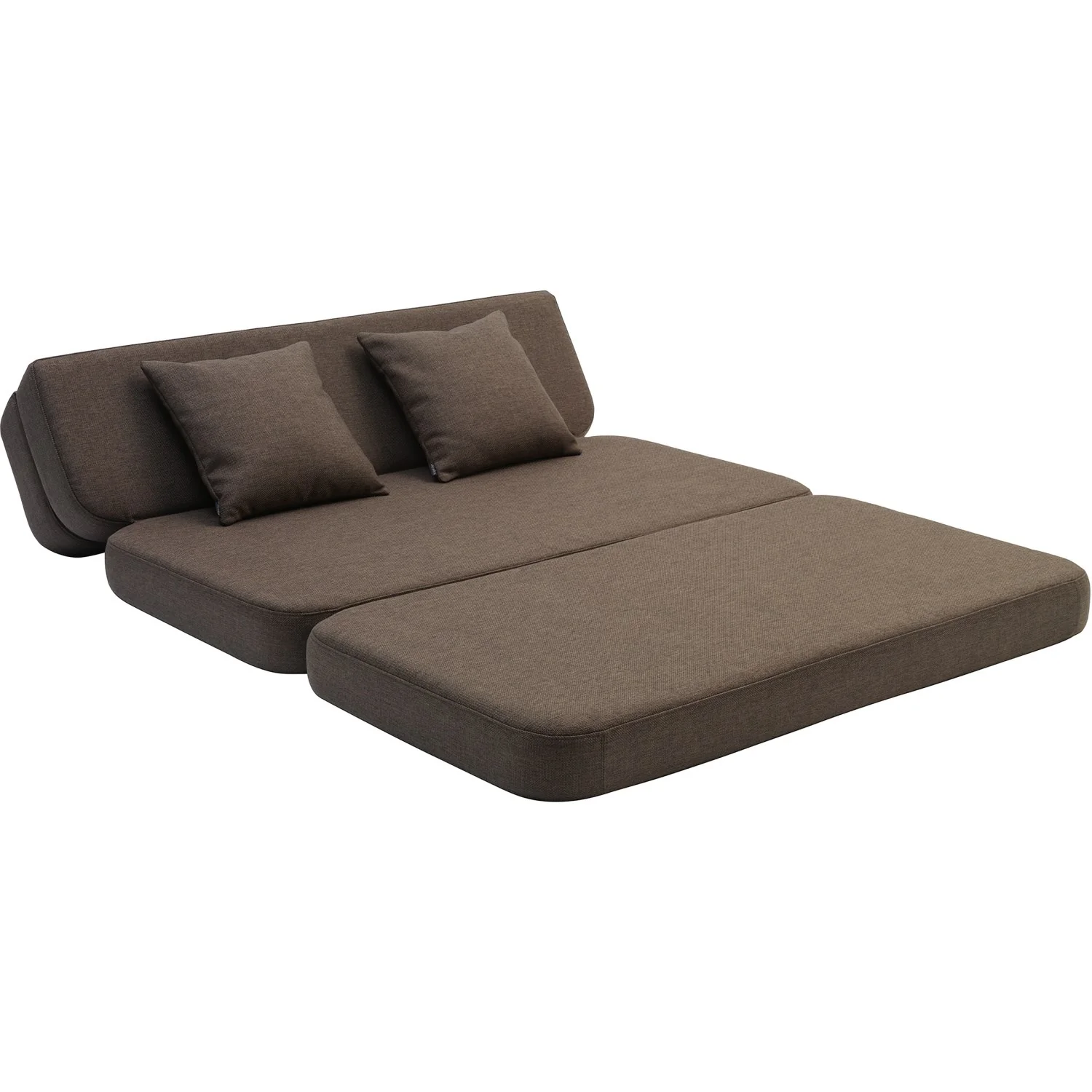 by KlipKlap 3 Fold Sofa Brown With Sand KK XL Soft 140 Cm - Image 6