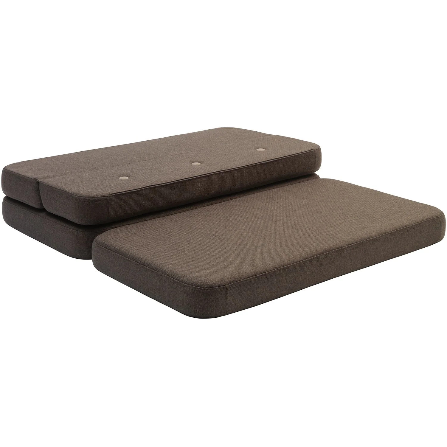 by KlipKlap 3 Fold Sofa Brown With Sand KK XL Soft 140 Cm - Image 7